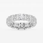 GWA073 - 12 ctw Asscher Lab Grown Diamond Cut Luxe Eternity Band - 5.4mm Width