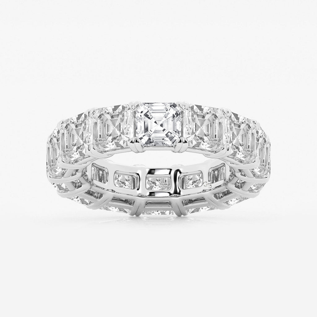 GWA073 - product video for 12 ctw Asscher Lab Grown Diamond Cut Luxe Eternity Band - 5.4mm Width