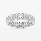 GWA073 - product video for 12 ctw Asscher Lab Grown Diamond Cut Luxe Eternity Band - 5.4mm Width