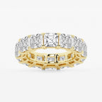 GWA073 - product video for 12 ctw Asscher Lab Grown Diamond Cut Luxe Eternity Band - 5.4mm Width