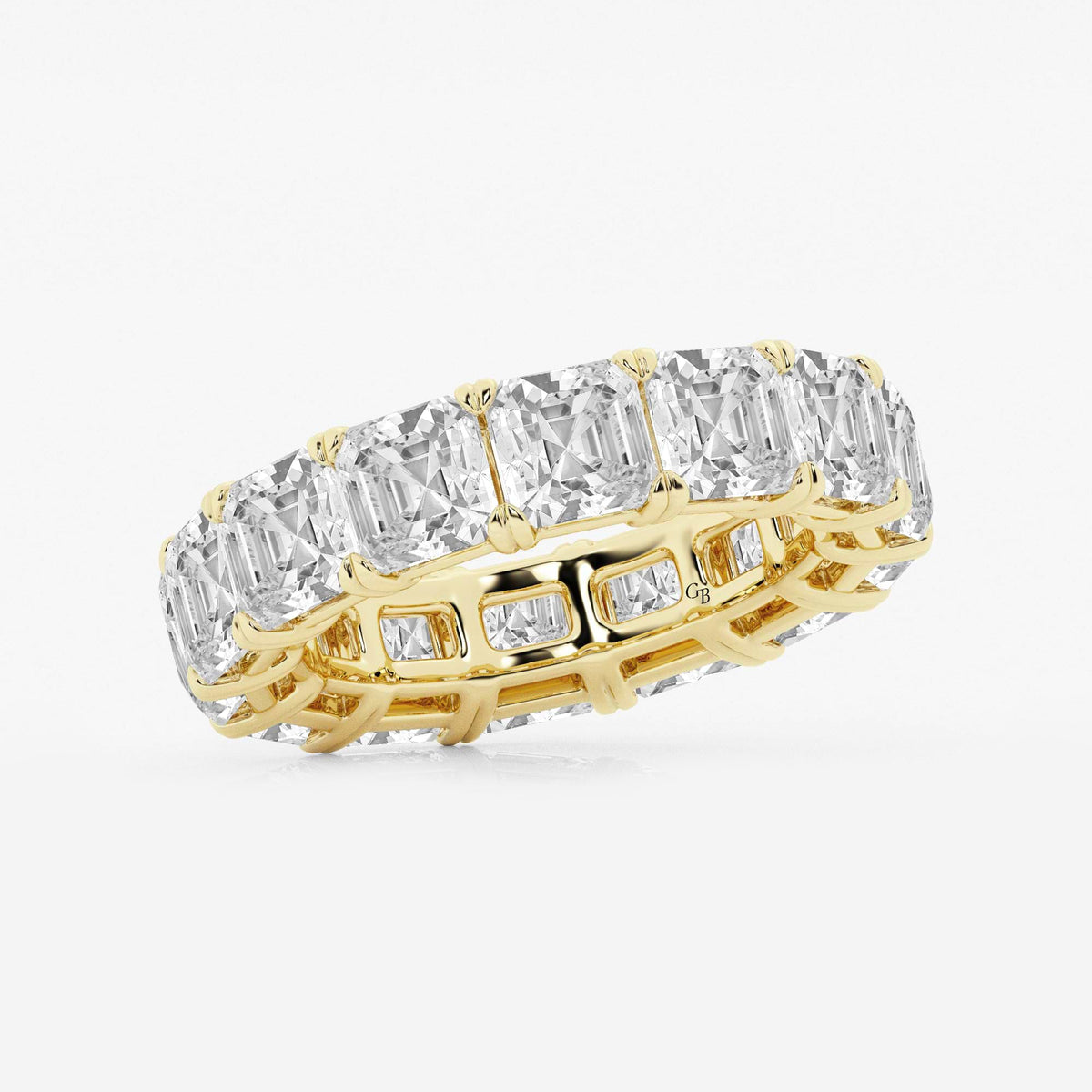 GWA073 - Additional Image 1 for  12 ctw Asscher Lab Grown Diamond Cut Luxe Eternity Band - 5.4mm Width