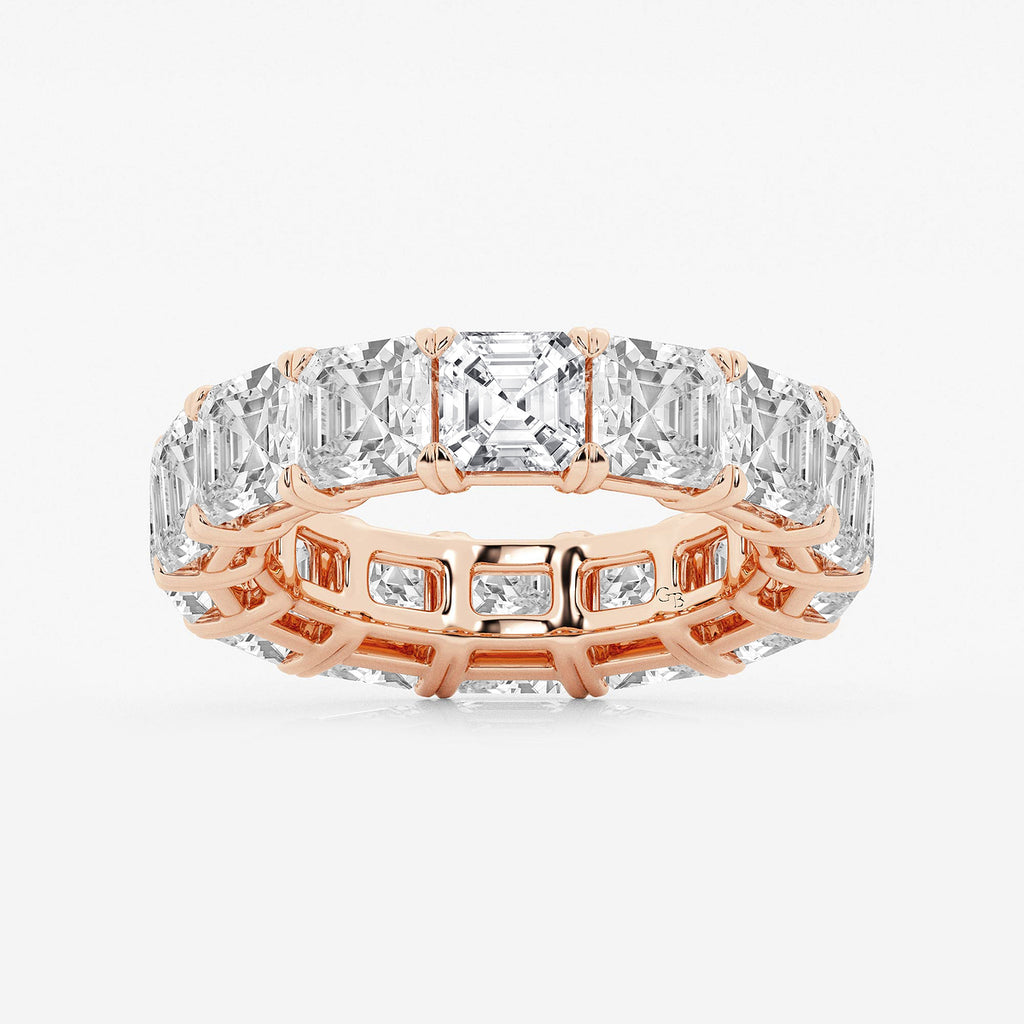 GWA073 - product video for 12 ctw Asscher Lab Grown Diamond Cut Luxe Eternity Band - 5.4mm Width