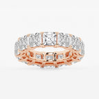 GWA073 - product video for 12 ctw Asscher Lab Grown Diamond Cut Luxe Eternity Band - 5.4mm Width