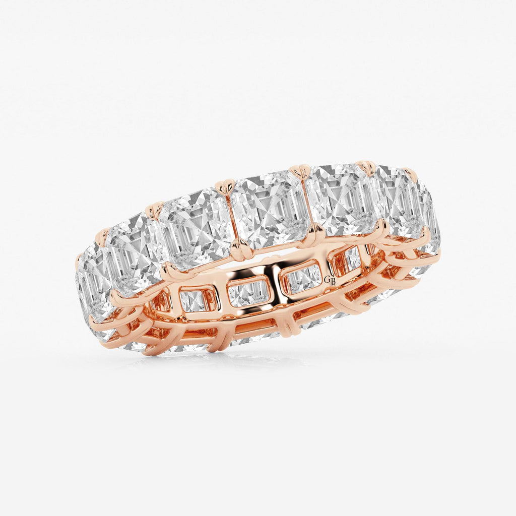 GWA073 - Additional Image 1 for  12 ctw Asscher Lab Grown Diamond Cut Luxe Eternity Band - 5.4mm Width