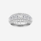 GWA074 - product video for 5 ctw Framed Emerald and Round Lab Grown Diamond Eternity Band - 8.25mm Width
