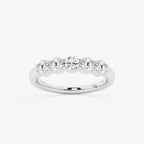 GWA075 - product video for 1 ctw Round Lab Grown Diamond Five Stone Shared Prong Anniversary Band
