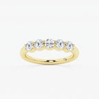GWA075 - product video for 1 ctw Round Lab Grown Diamond Five Stone Shared Prong Anniversary Band