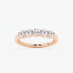 GWA075 - product video for 1 ctw Round Lab Grown Diamond Five Stone Shared Prong Anniversary Band