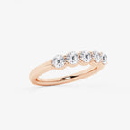 GWA075 - Additional Image 1 for  1 ctw Round Lab Grown Diamond Five Stone Shared Prong Anniversary Band