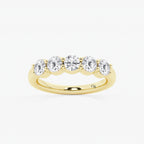 GWA075 - product video for 1 1/2 ctw Round Lab Grown Diamond Five Stone Shared Prong Anniversary Band
