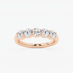 GWA075 - product video for 1 1/2 ctw Round Lab Grown Diamond Five Stone Shared Prong Anniversary Band