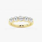 GWA075 - product video for 2 ctw Round Lab Grown Diamond Five Stone Shared Prong Anniversary Band