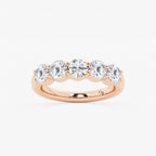 GWA075 - product video for 2 ctw Round Lab Grown Diamond Five Stone Shared Prong Anniversary Band