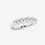 GWA075 - Additional Image 1 for  3 ctw Round Lab Grown Diamond Five Stone Shared Prong Anniversary Band