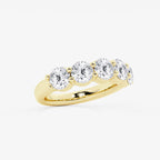 GWA075 - Additional Image 1 for  3 ctw Round Lab Grown Diamond Five Stone Shared Prong Anniversary Band