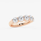 GWA075 - Additional Image 1 for  3 ctw Round Lab Grown Diamond Five Stone Shared Prong Anniversary Band