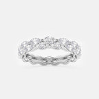 GWA076 - 2 ctw Double-row Marquise Lab Grown Diamond Eternity Band - 4.8mm Width