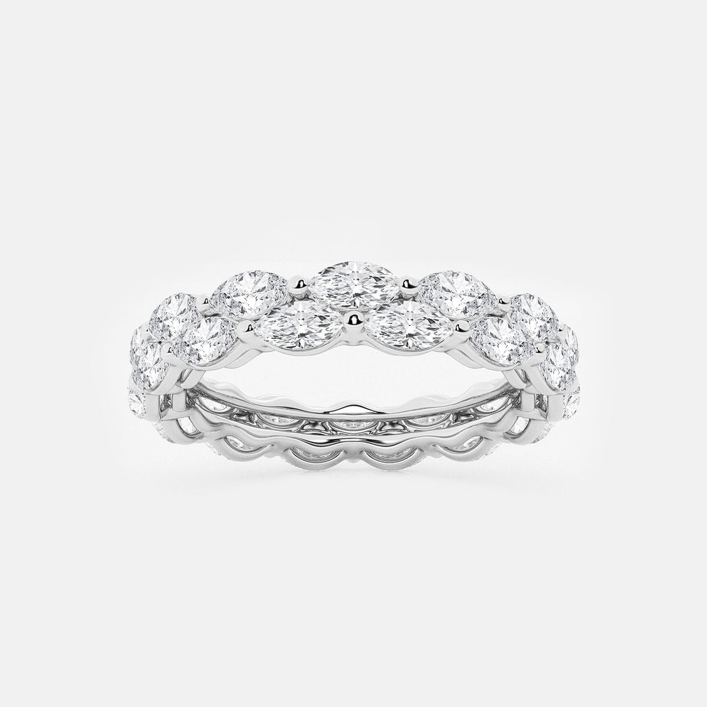 GWA076 - product video for 2 ctw Double-row Marquise Lab Grown Diamond Eternity Band - 4.8mm Width