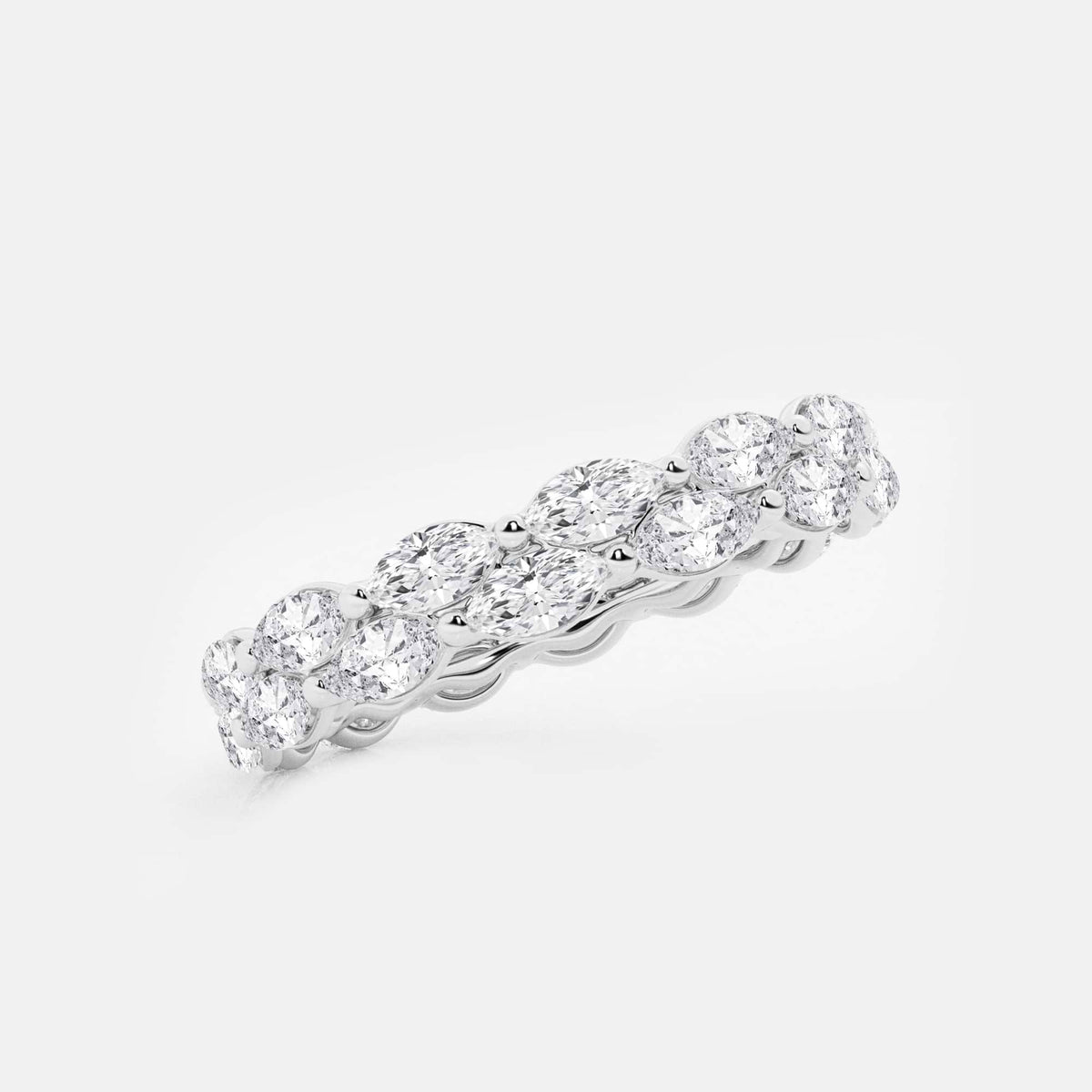 GWA076 - Additional Image 1 for  2 ctw Double-row Marquise Lab Grown Diamond Eternity Band - 4.8mm Width