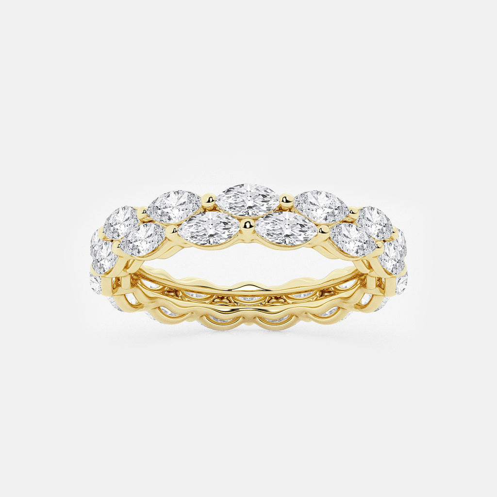 GWA076 - product video for 2 ctw Double-row Marquise Lab Grown Diamond Eternity Band - 4.8mm Width
