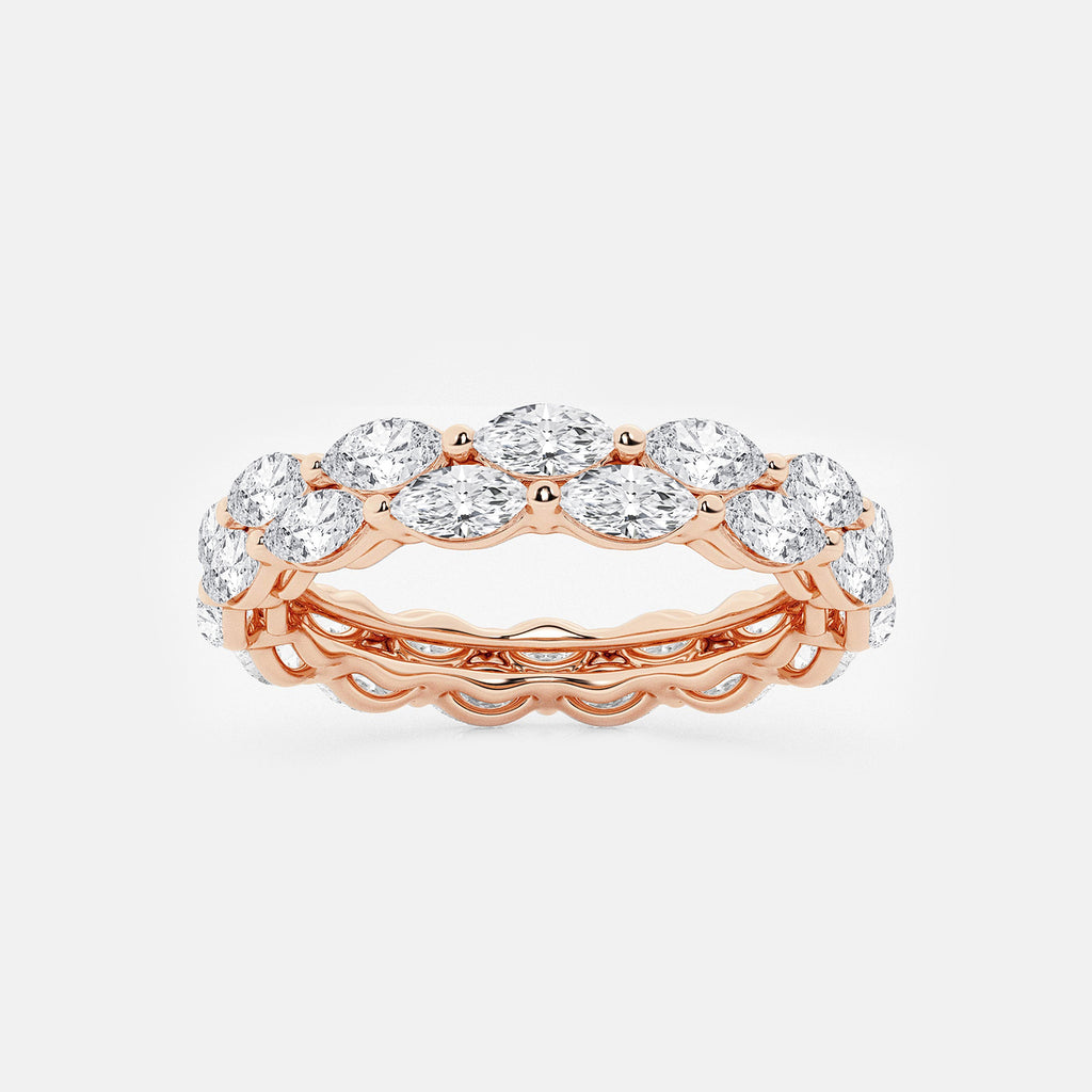 GWA076 - product video for 2 ctw Double-row Marquise Lab Grown Diamond Eternity Band - 4.8mm Width