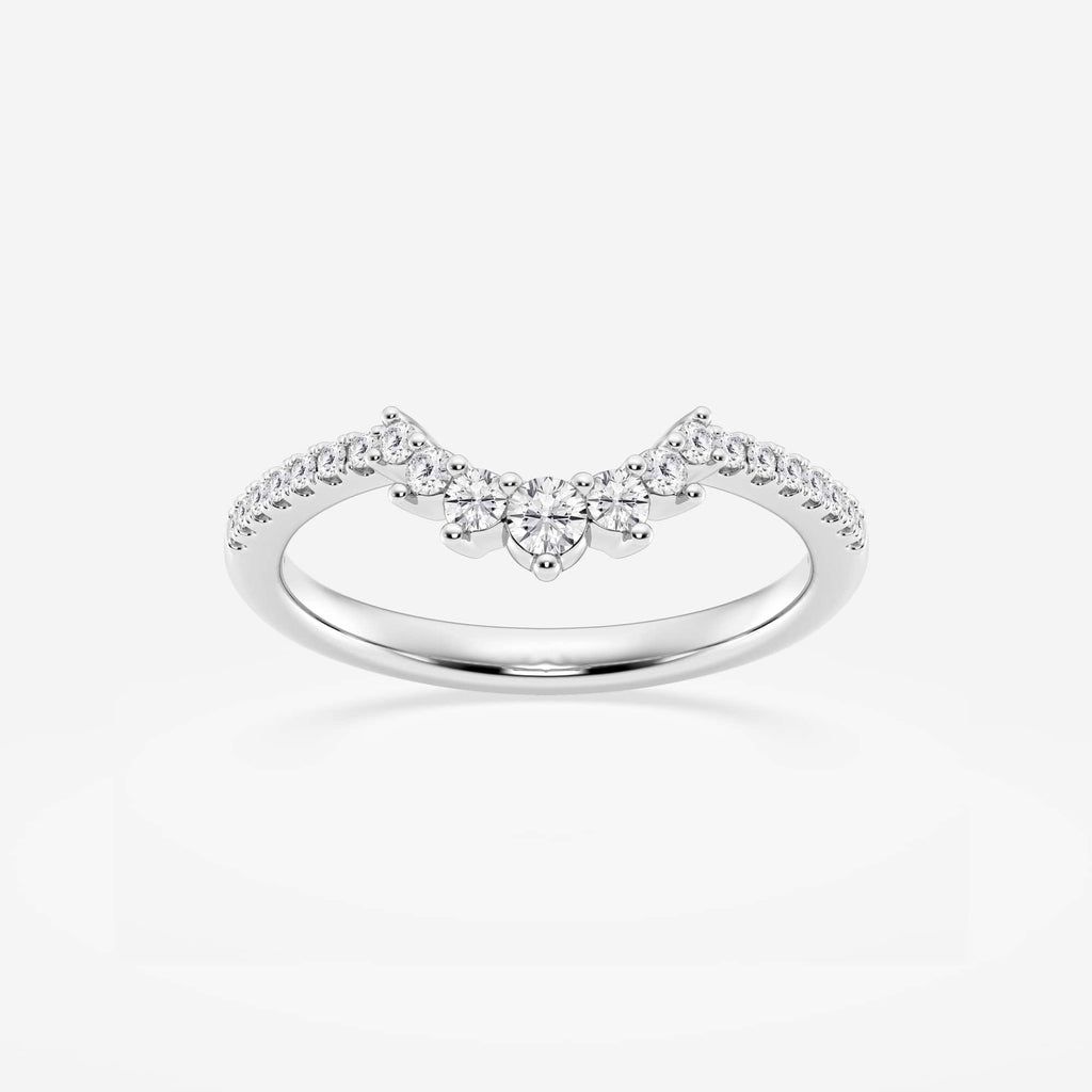 GWA079 - 1/4 ctw Round Lab Grown Diamond Graduated Crown Stackable Ring