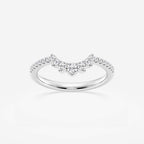 GWA079 - 1/4 ctw Round Lab Grown Diamond Graduated Crown Stackable Ring