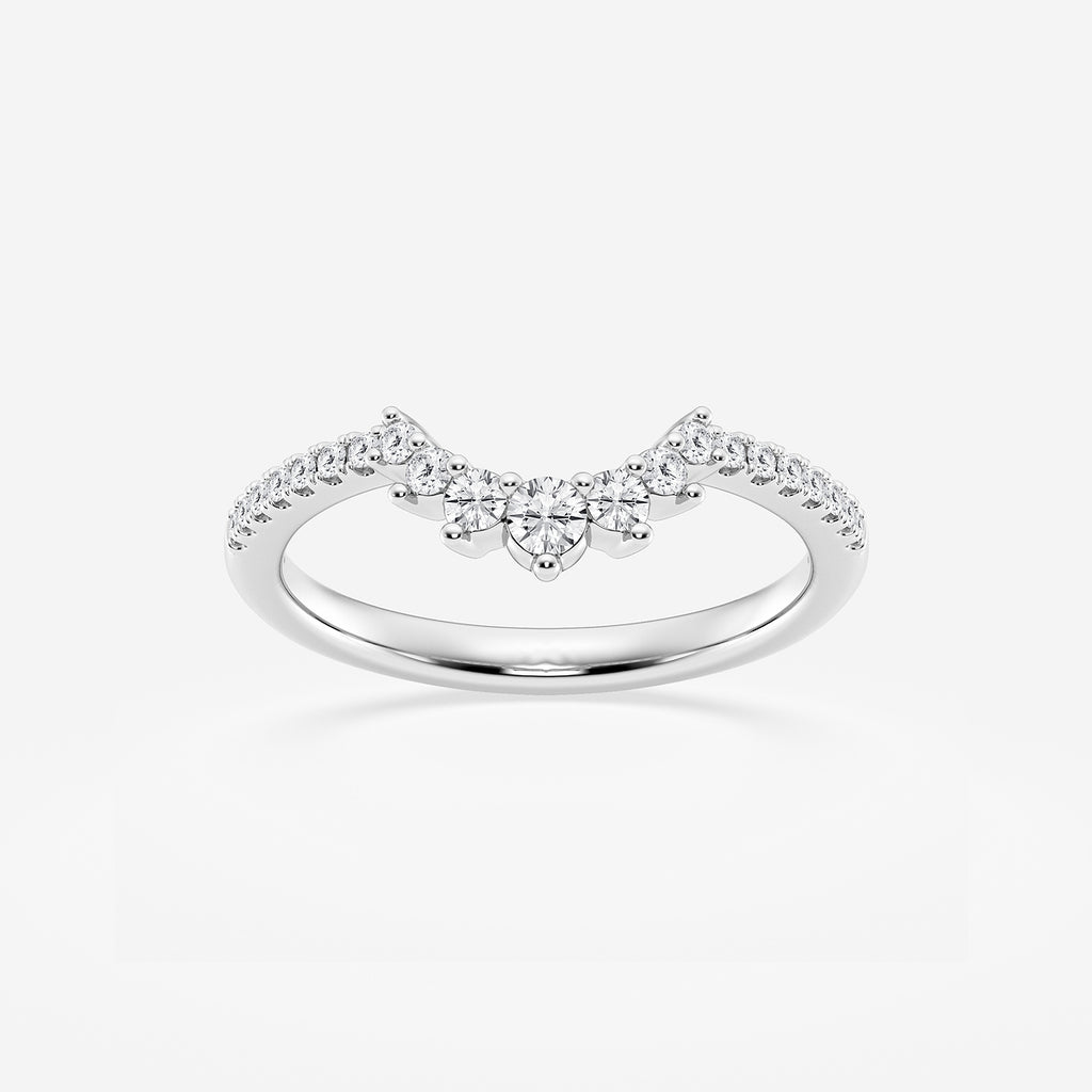 GWA079 - product video for 1/4 ctw Round Lab Grown Diamond Graduated Crown Stackable Ring