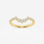 GWA079 - product video for 1/4 ctw Round Lab Grown Diamond Graduated Crown Stackable Ring