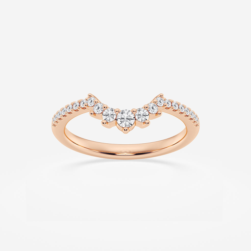 GWA079 - product video for 1/4 ctw Round Lab Grown Diamond Graduated Crown Stackable Ring