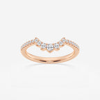 GWA079 - product video for 1/4 ctw Round Lab Grown Diamond Graduated Crown Stackable Ring