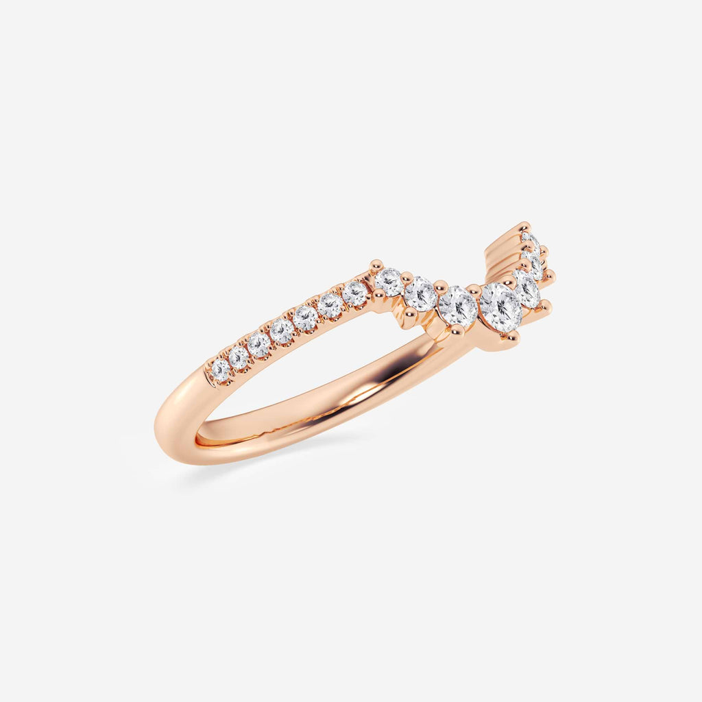 GWA079 - Additional Image 1 for  1/4 ctw Round Lab Grown Diamond Graduated Crown Stackable Ring