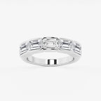 GWA080 - product video for 3 ctw Emerald Lab Grown Diamond Half Bezel East-West Five Stone Anniversary Band
