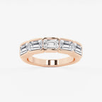 GWA080 - product video for 3 ctw Emerald Lab Grown Diamond Half Bezel East-West Five Stone Anniversary Band