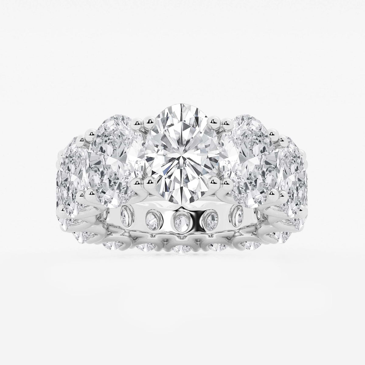 GWA081 - 10 2/3 ctw Oval Lab Grown Diamond Graduated Eternity Band