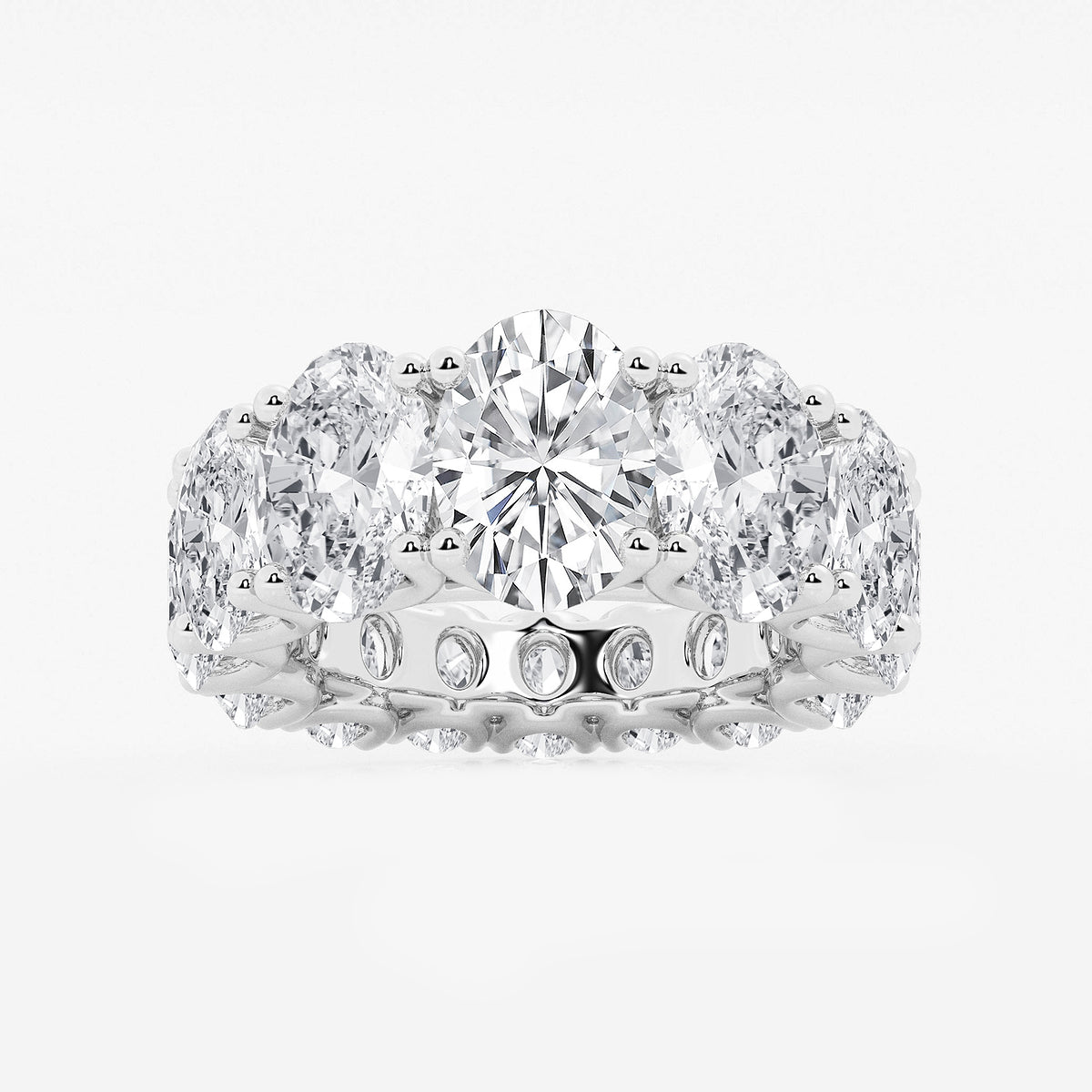 GWA081 - product video for 10 2/3 ctw Oval Lab Grown Diamond Graduated Eternity Band