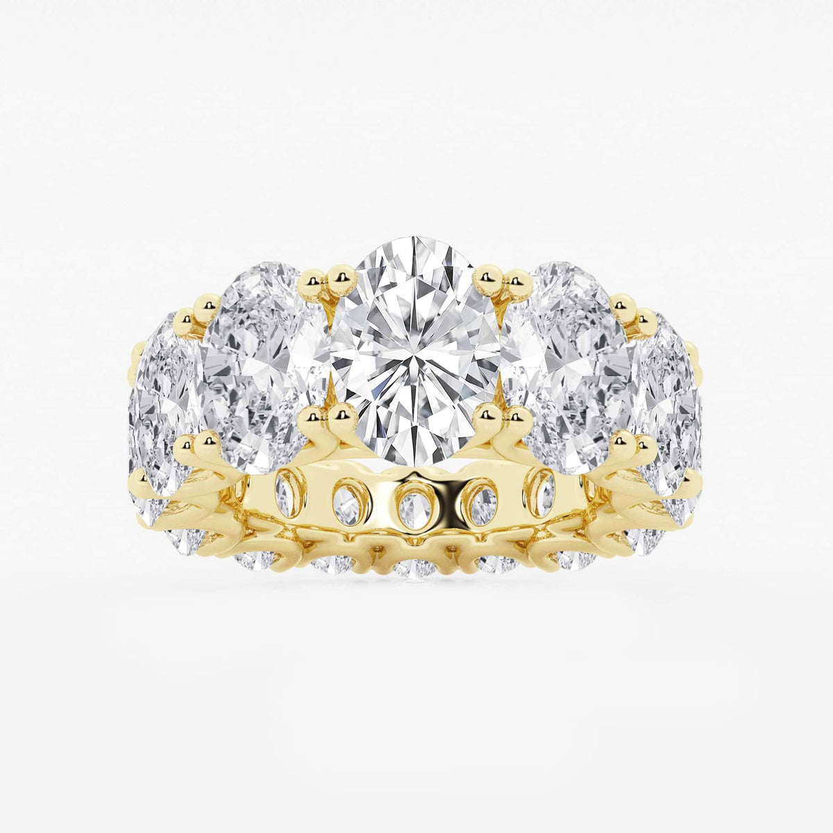 GWA081 - 10 2/3 ctw Oval Lab Grown Diamond Graduated Eternity Band
