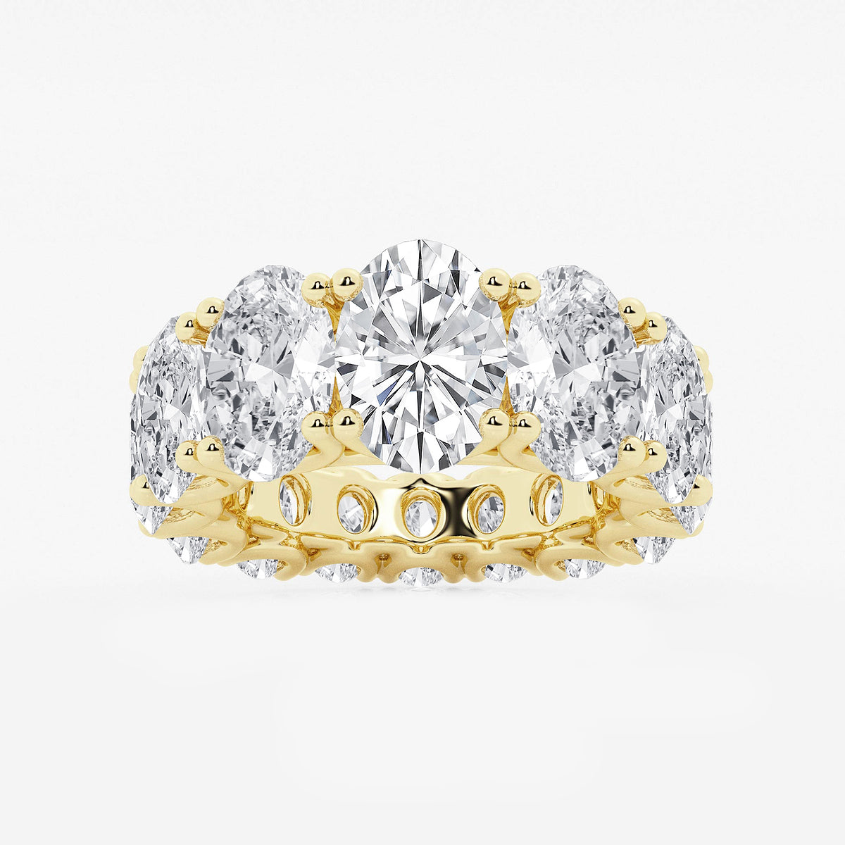 GWA081 - product video for 10 2/3 ctw Oval Lab Grown Diamond Graduated Eternity Band