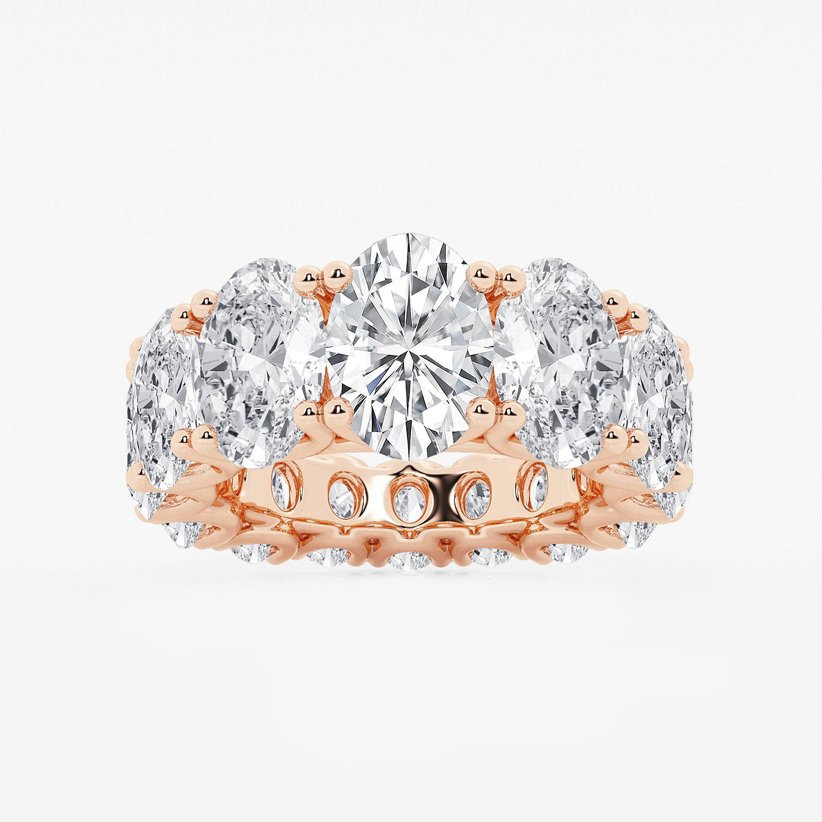 GWA081 - product video for 10 2/3 ctw Oval Lab Grown Diamond Graduated Eternity Band