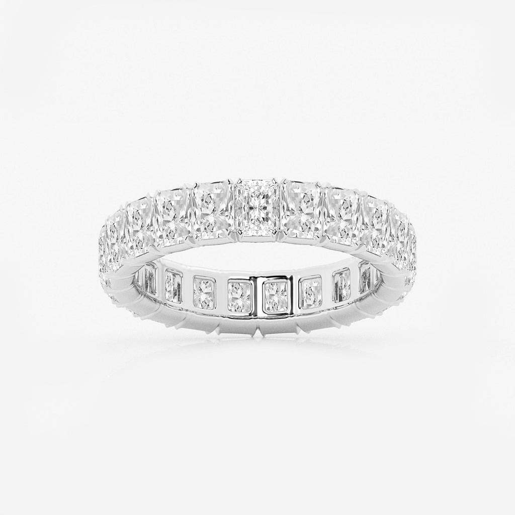 GWA082 - product video for 3 7/8 ctw Radiant Lab Grown Diamond V-Prong Eternity Band - 4.2mm Width