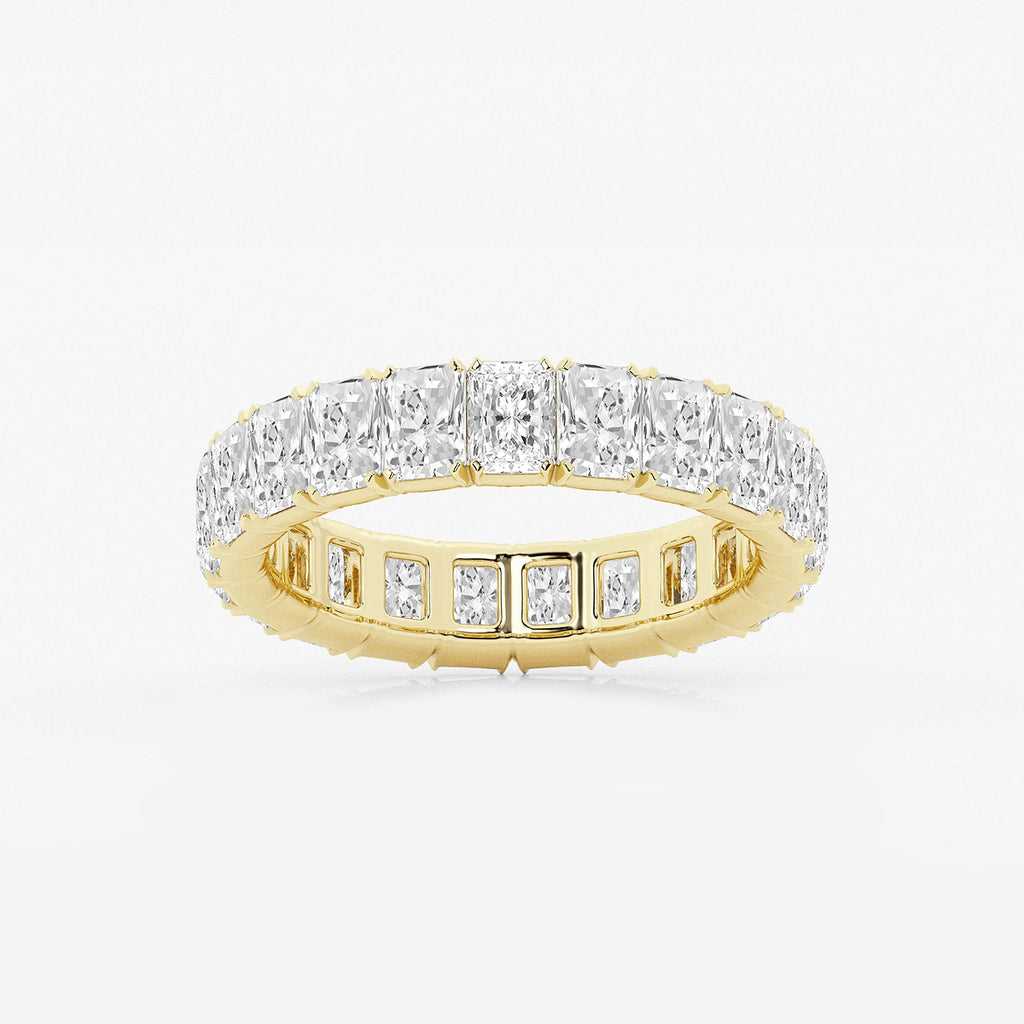 GWA082 - product video for 3 7/8 ctw Radiant Lab Grown Diamond V-Prong Eternity Band - 4.2mm Width