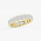 GWA082 - Additional Image 1 for  3 7/8 ctw Radiant Lab Grown Diamond V-Prong Eternity Band - 4.2mm Width