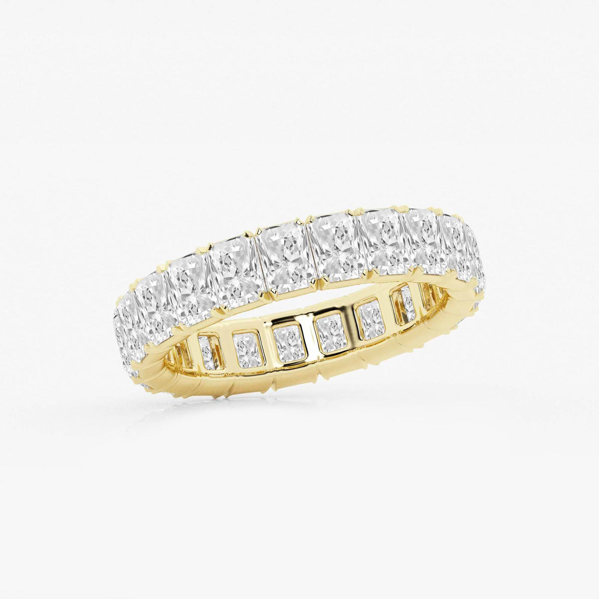 GWA082 - Additional Image 1 for  3 7/8 ctw Radiant Lab Grown Diamond V-Prong Eternity Band - 4.2mm Width