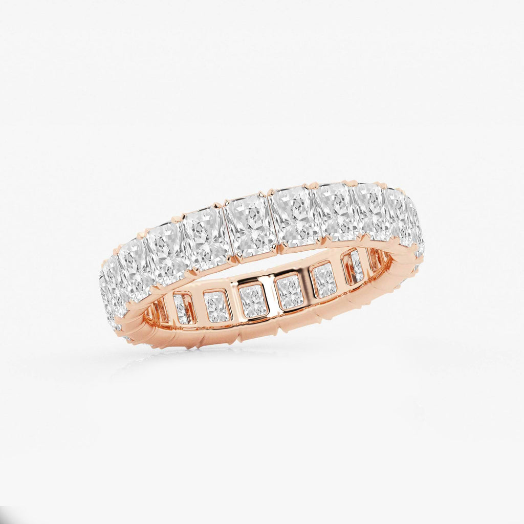 GWA082 - Additional Image 1 for  3 7/8 ctw Radiant Lab Grown Diamond V-Prong Eternity Band - 4.2mm Width