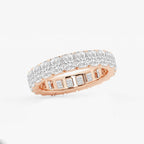 GWA082 - Additional Image 1 for  3 7/8 ctw Radiant Lab Grown Diamond V-Prong Eternity Band - 4.2mm Width