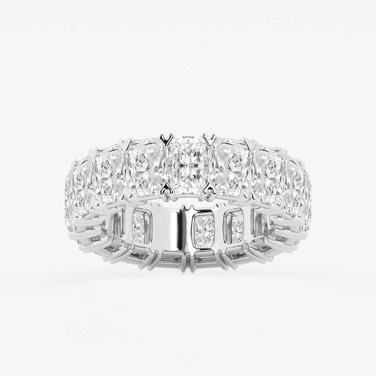 GWA082 - product video for 8 1/2 ctw Radiant Lab Grown Diamond V-Prong Eternity Band - 6.2mm Width