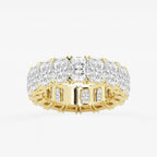 GWA082 - product video for 8 1/2 ctw Radiant Lab Grown Diamond V-Prong Eternity Band - 6.2mm Width