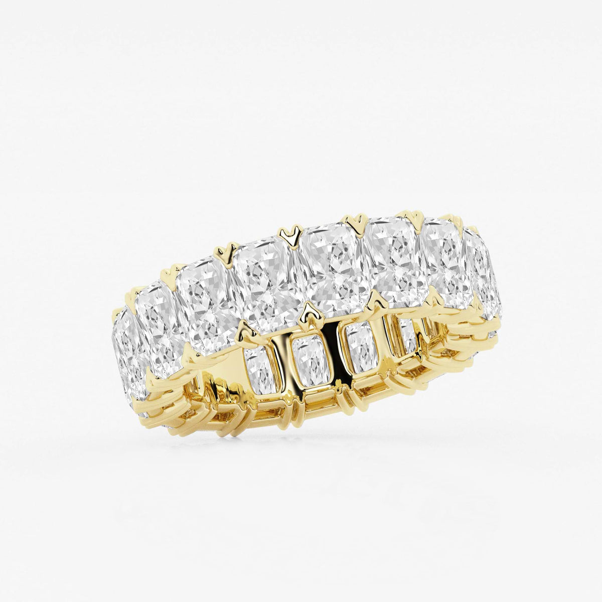 GWA082 - Additional Image 1 for  8 1/2 ctw Radiant Lab Grown Diamond V-Prong Eternity Band - 6.2mm Width
