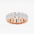 GWA082 - product video for 8 1/2 ctw Radiant Lab Grown Diamond V-Prong Eternity Band - 6.2mm Width