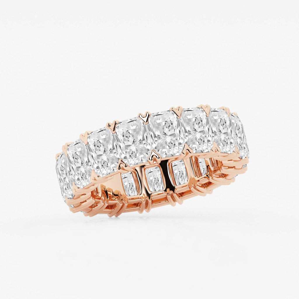 GWA082 - Additional Image 1 for  8 1/2 ctw Radiant Lab Grown Diamond V-Prong Eternity Band - 6.2mm Width